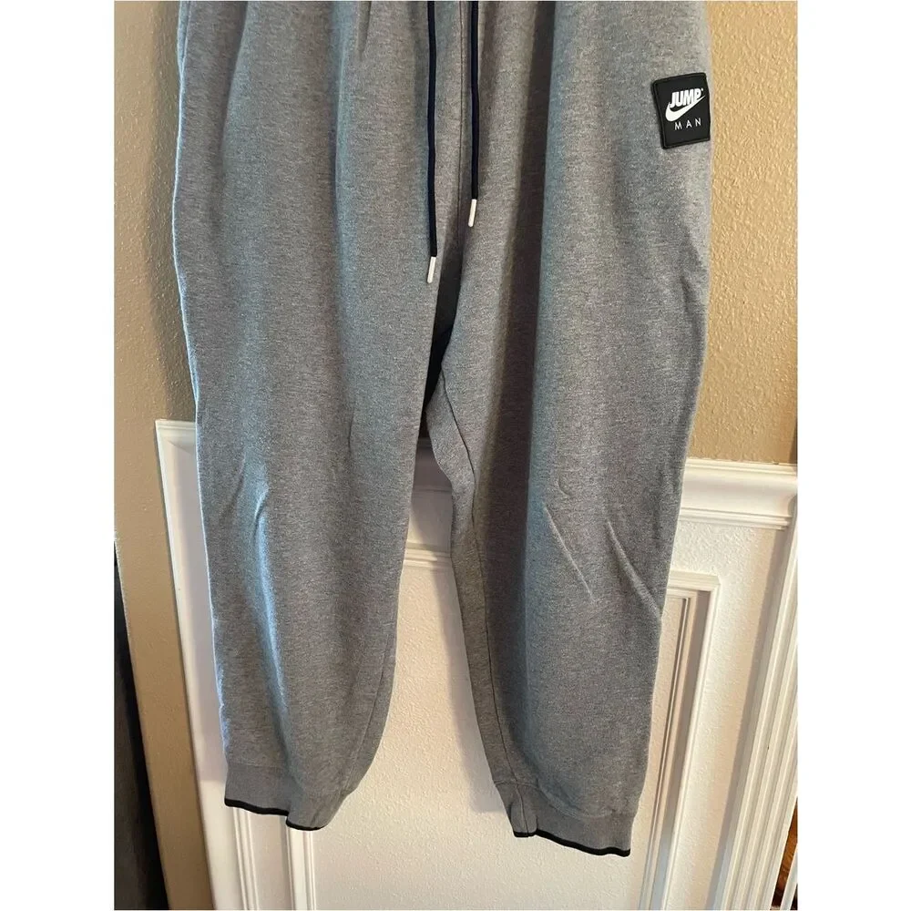 JUMP MAN Air Jordan Nike Gray Drawstring Men’s Jogger Sweatpants XL
